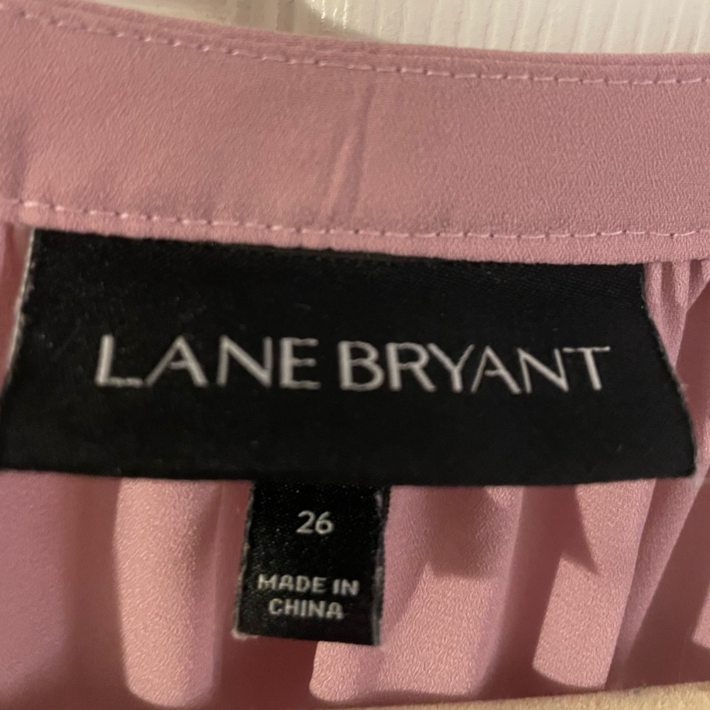 Lavender Lace and Ruffle Blouse Top Lane Bryant 26w - Picture 4 of 4